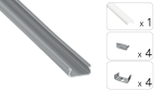 TEKKNI ORRE Set, silver, frozen cover, 3 m 2.0